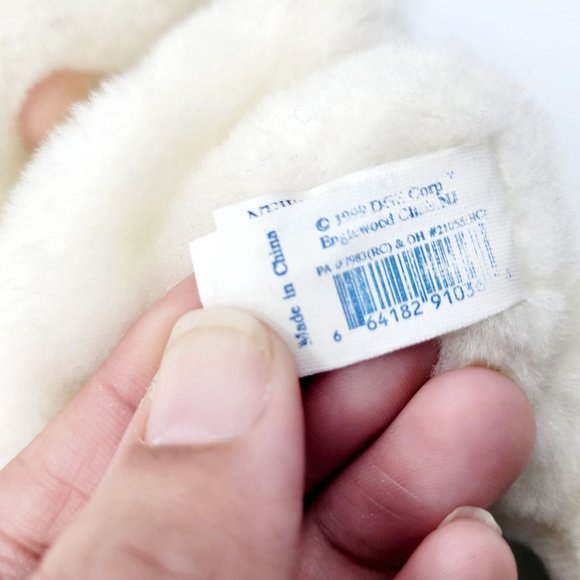 Vintage 1999 Snuggle Toy Cream and Pastel Pink Bear Plush Musical Crib Pull Toy - Picture 9 of 9